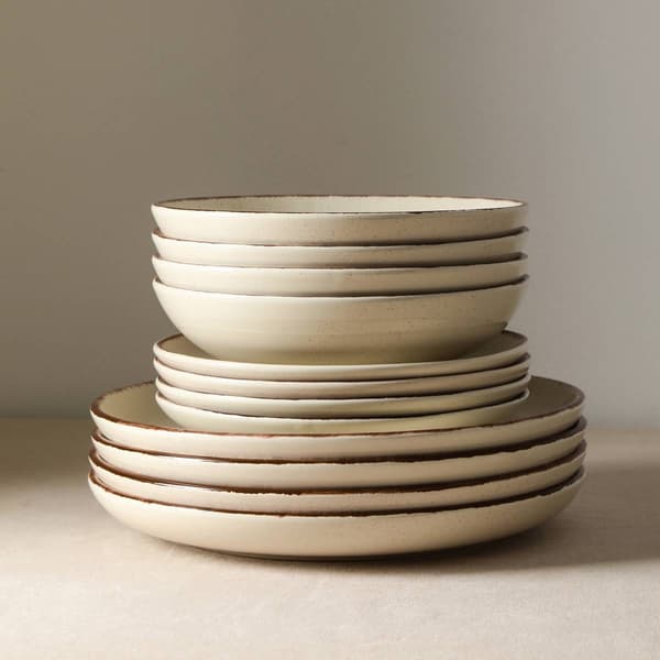 Earth & Clay Heath 12-Piece Stoneware Dinnerware Set