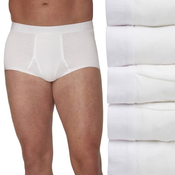 Mens Big & Tall Hanes 5pk. Briefs - White