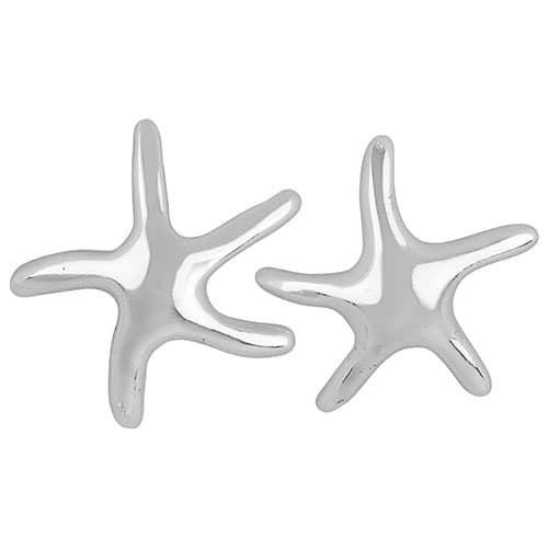 Sterling Silver Starfish Stud Earrings - image 