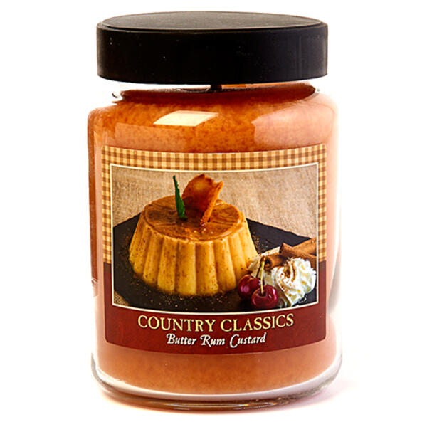 Country Classics Butter Rum Custard 26oz. Jar Candle - image 