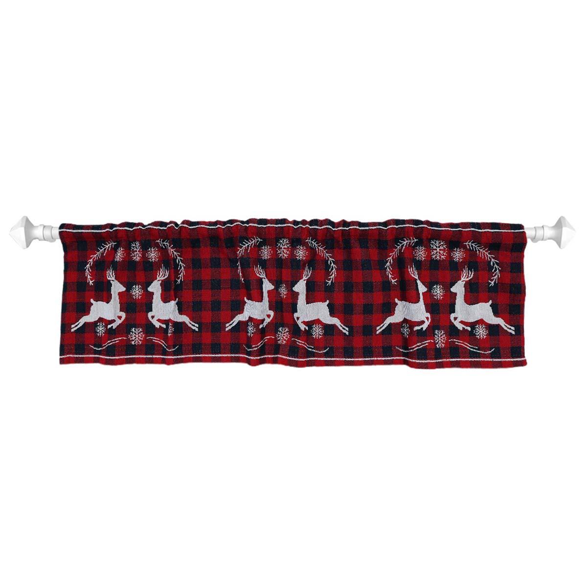 Deer Plaid Tapestry Valance - 54x15