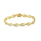 Haus of Brilliance 10kt. Yellow Gold Diamond Link Bracelet - image 1