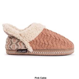 Womens MUK LUKS® Magdalena Ruched Cable Slippers
