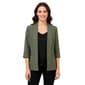 Plus Size Kasper 3/4 Sleeve Shawl Collar Welt Pockets Blazer - image 1