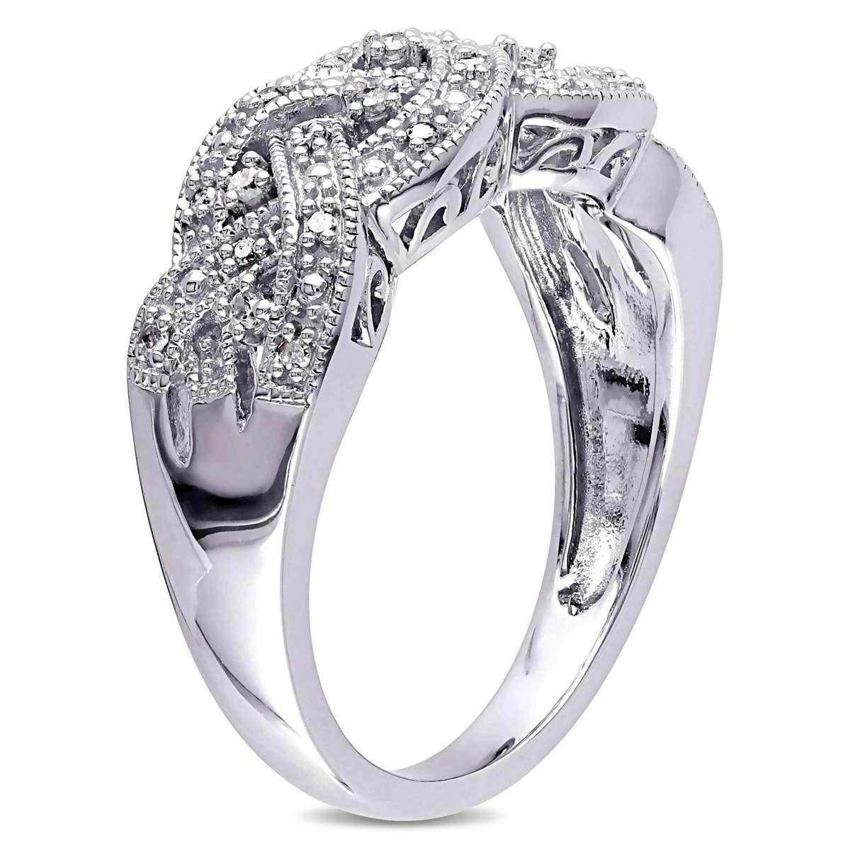 Diamond Classics™ Sterling Silver 1/8ctw. Diamond Fashion Ring
