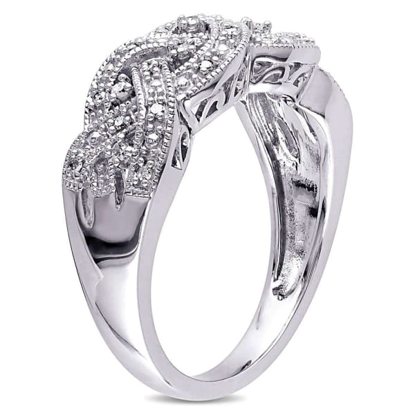 Diamond Classics&#8482; Sterling Silver 1/8ctw. Diamond Fashion Ring