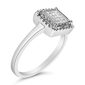 Haus of Brilliance 1/5ctw Princess Cut Diamond Halo Promise Ring - image 3