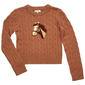 Girls (7-16) No Comment Long Sleeve Horse Cable Sweater - image 1
