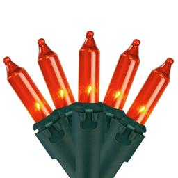Northlight Seasonal 21.5ft. Orange Christmas Lights - Green Wire