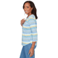 Womens Alfred Dunner Beachcomber 3/4 Sleeve Coastal Stripe Tee - image 4