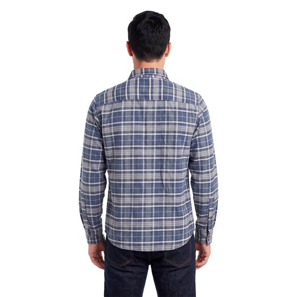 Young Mens Architect® Jean Co. Flannel Shirt - Blue/Grey