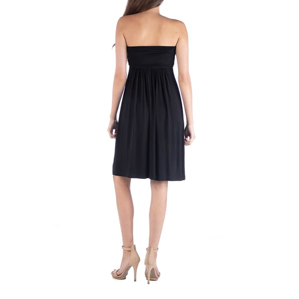 Womens 24/7 Comfort Apparel Strapless A-Line Dress