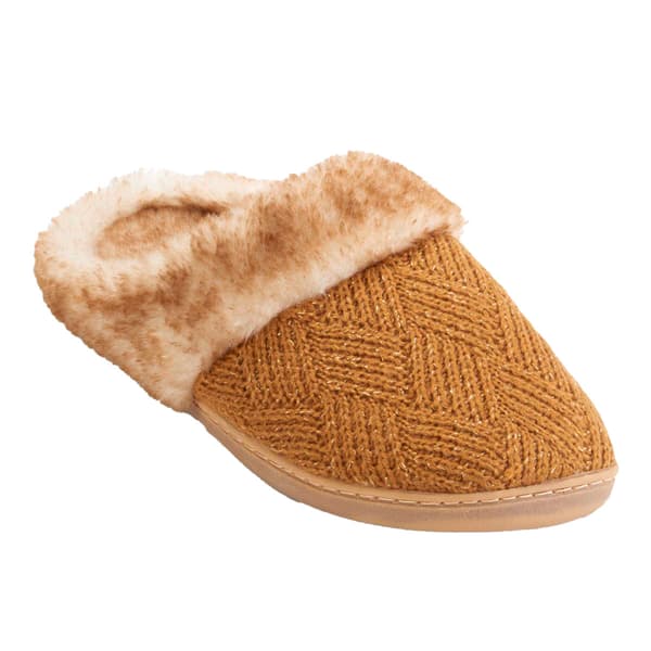 Womens Gold Toe&#40;R&#41; Shimmer Knit Slide Slippers - image 