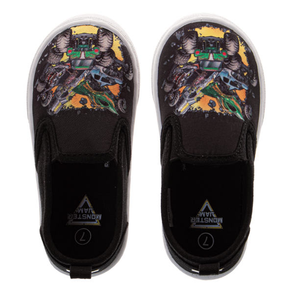 Little Boys Monster Jam Monster Truck  Slip On Canvas Sneakers
