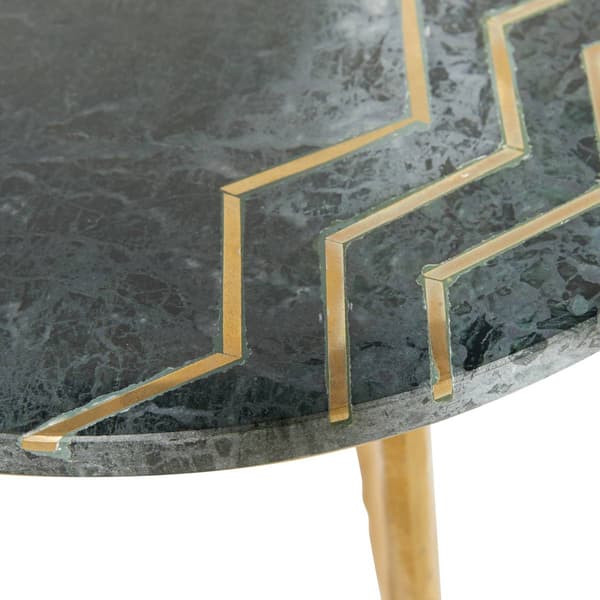 9th & Pike® Gold Contemporary Stoneware Accent Table