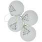 Northlight 4ct. Matte White Christmas Tree Glass Ornaments - image 5