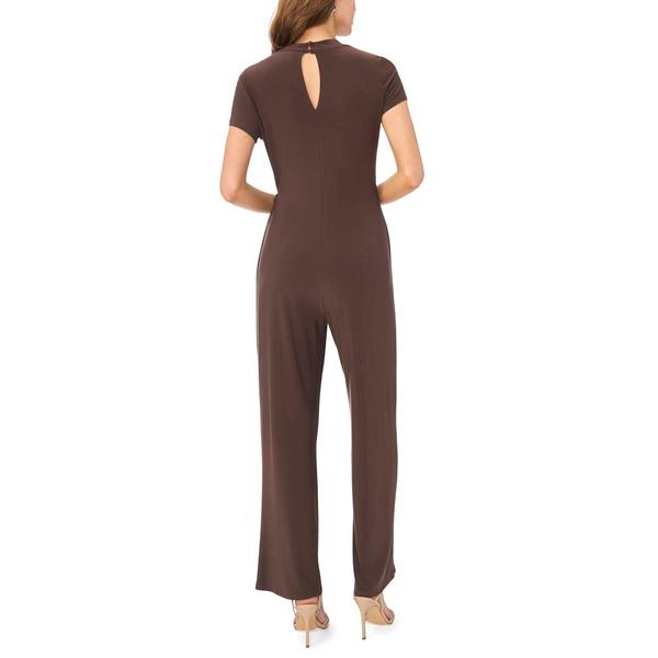 Womens MSK Short Sleeve Solid Wrap Jumpsuit