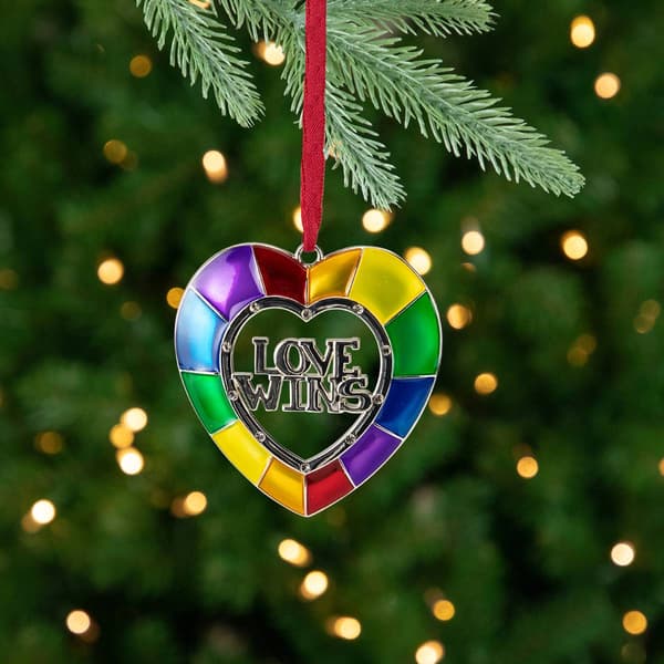 Northlight Seasonal 3in. Love Wins Pride Heart Christmas Ornament