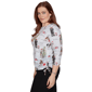 Womens Alfred Dunner Classics 3/4 Sleeve Gift Giving Dogs Tee - image 4