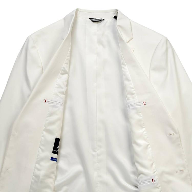 Mens Nautica® Poly Cotton Solid Suit Jacket – White