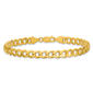 Gold Plated over Sterling Silver Beveled Curb Chain Bracelet - image 4