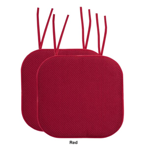 Sweet Home Collection Honeycomb Memory Foam Chair Pads w/ Ties