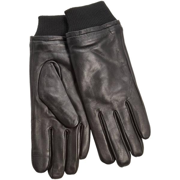 Womens Olivia Parker® Knit Cuff Leather Gloves - image 