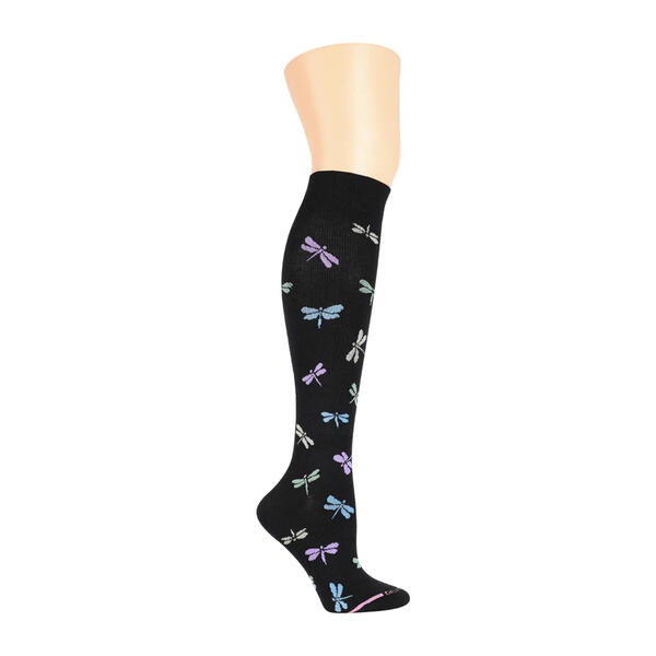 Womens Dr. Motion Dragonfly Compression Knee High Socks - image 