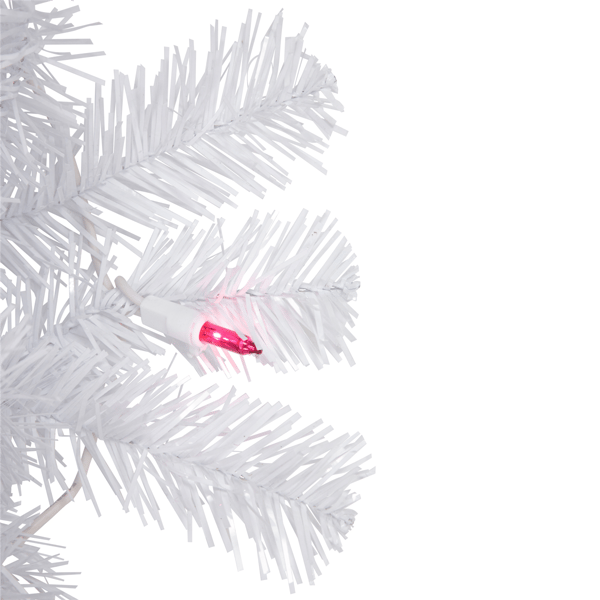 Northlight Pre-Lit Woodbury Pine Pink Lights Christmas Wreath