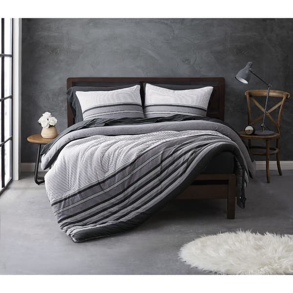 Sean John Knit Stripe Jersey Duvet Cover Set - image 