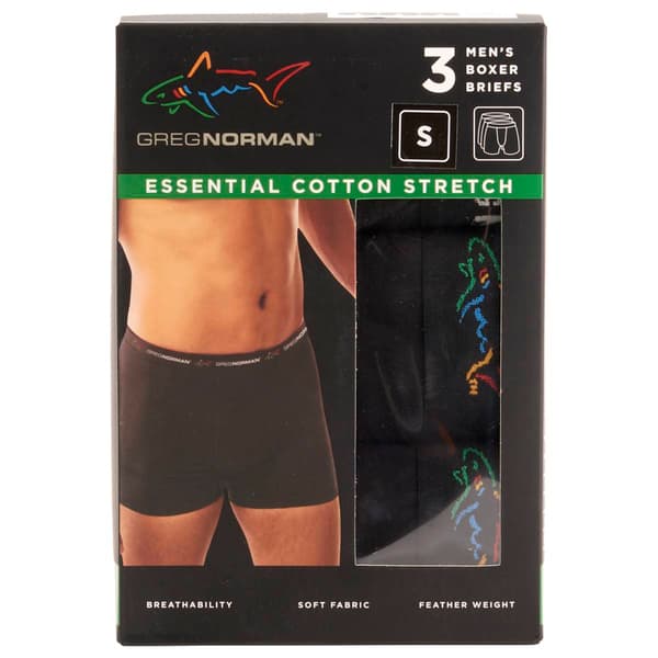 Mens Greg Norman 3pk. Cotton Boxer Briefs - image 