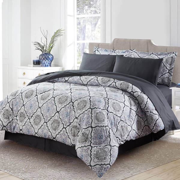 Bibb Home 8pc. Verona Down Alternative Bed in a Bag Set - image 