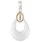 Wearable Art Two-Tone Open Teardrop Enhancer Pendant - image 1