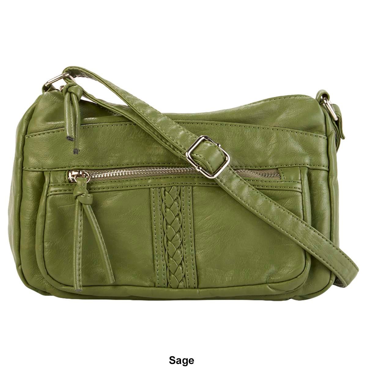 Sam &amp; Hadley Washed Crossbody w/ Braiding