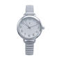 Womens Silver-Tone Watch with Silver Stretch Bracelet - LWLTBV-11 - image 1