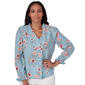 Womens Emaline St. Kitts Printed 3/4 Sleeve Floral Printed Blouse - image 1