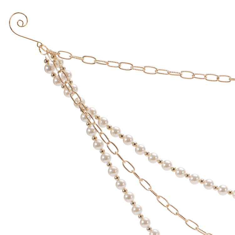 Melrose Pearl Bead & Chain Link Garland - Set of 2