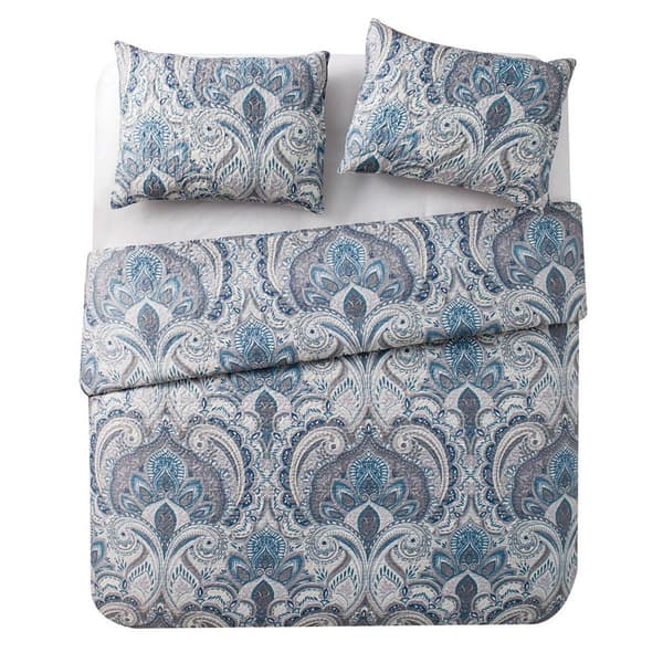 VCNY Home Lawrence Damask Quilt Set