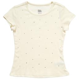 Girls (7-16) Star Ride(R) Short Sleeve Rhinestone Tee - Egret