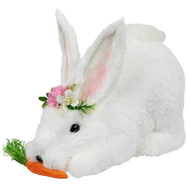 Northlight Seasonal Easter Rabbit w/ Flower Crown Figurine