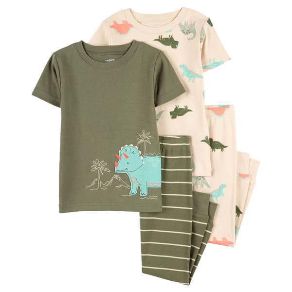 Toddler Boy Carter''s&#40;R&#41; 4pc. Dino & Stripe Pajama Set