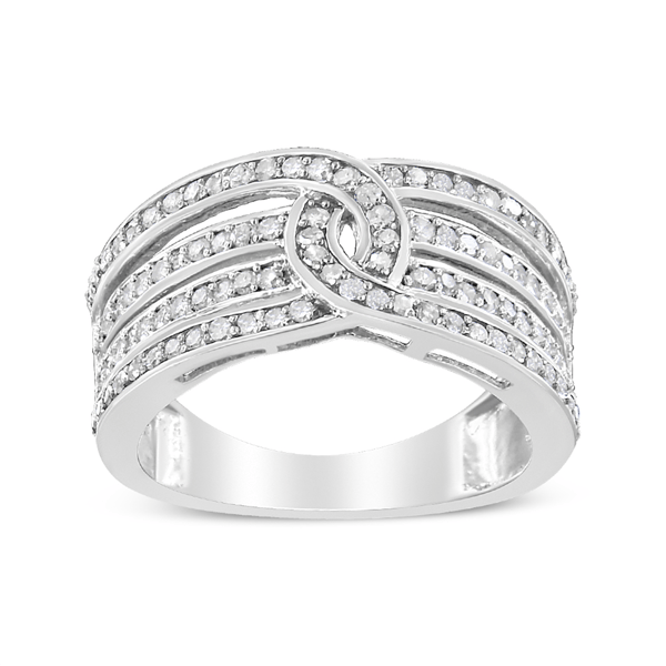 Haus of Brilliance 1/2ctw. Diamond Multi-Row Bypass Band Ring
