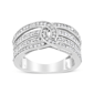 Haus of Brilliance 1/2ctw. Diamond Multi-Row Bypass Band Ring - image 2
