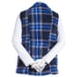 Plus Size Architect&#174; Zip Up Mock Neck Plaid Teddy Vest - Navy - image 2