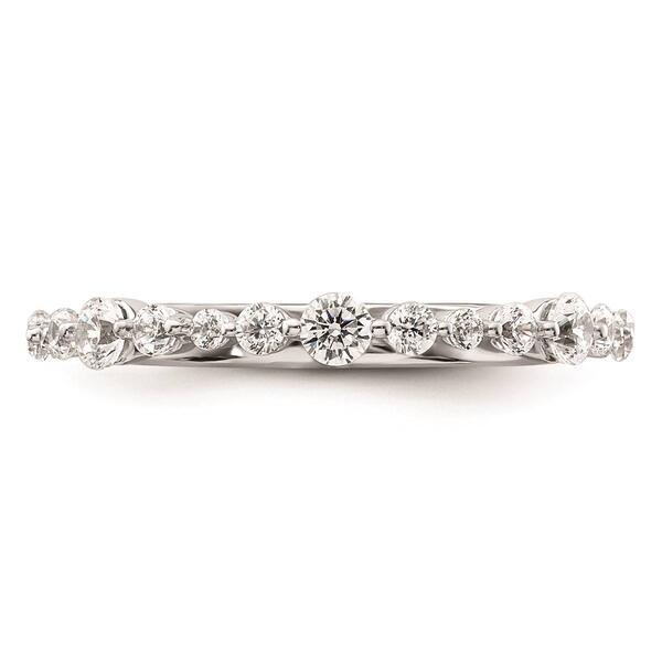 Pure Fire 14kt. White Gold Lab Grown Diamond Wedding Band - image 