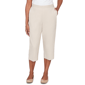Petites Alfred Dunner Classics_S6 Solid Twill Button Hem Capri P - image 1