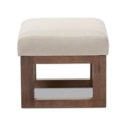 Baxton Studio Yashiya Upholstered Ottoman Stool