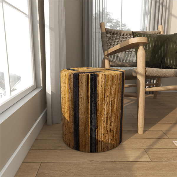 9th & Pike® Bohemian Brown Banana Leaf Accent Table