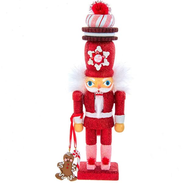 Kurt S. Adler Hollywood Red Gingerbread Nutcracker w/ Cookie Hat - image 