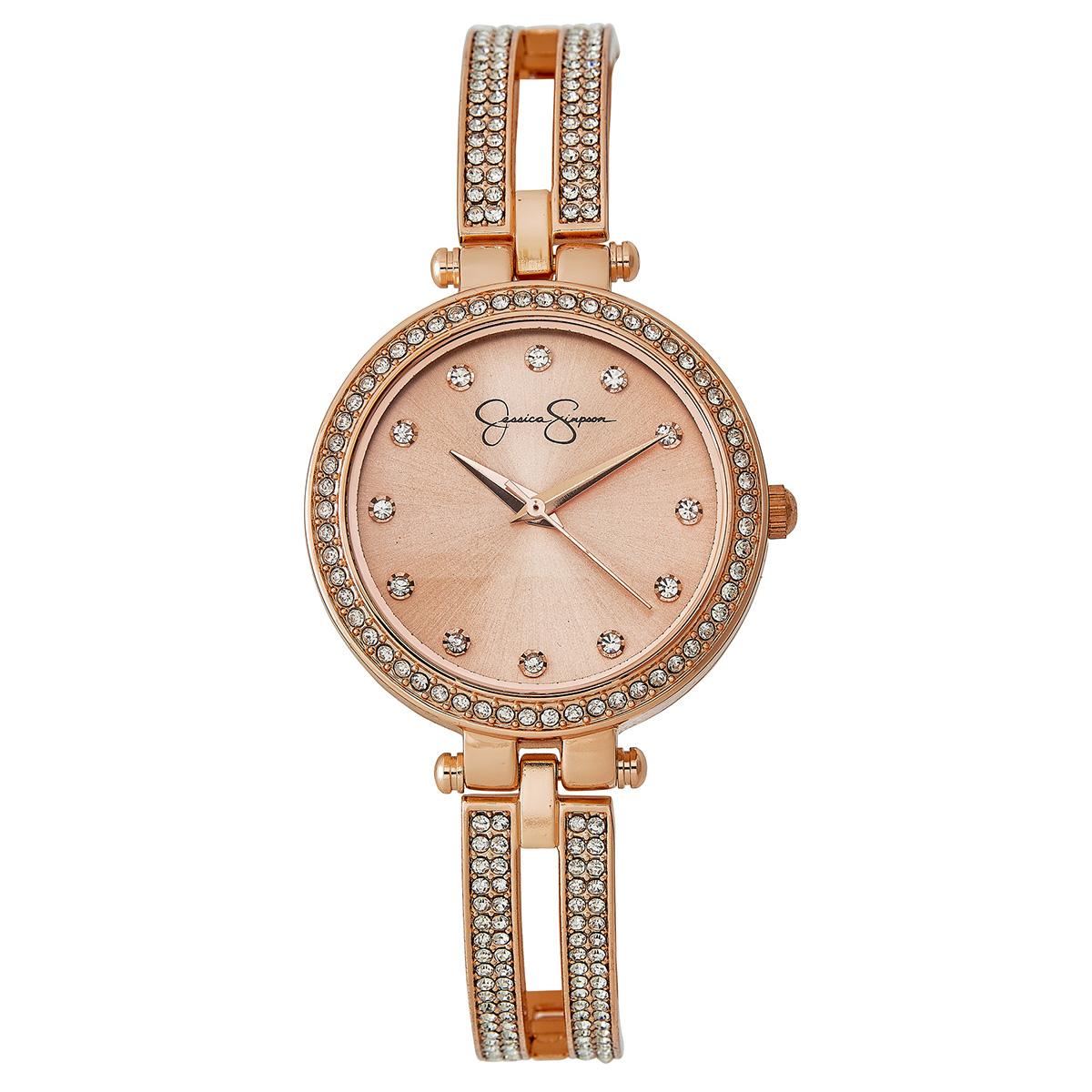 Womens Jessica Simpson Rose Double Crystal Bangle...